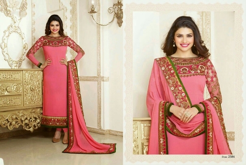 VINAY PRACHI 7,GEORGETTE DESIGNER SUIT.