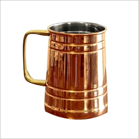 Copper mug with inside nickle