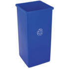 Receptacles and Containers - Plastic, 32x24x48 Inches, Blue | Durable, Recyclable, Hinged Lid, Stackable