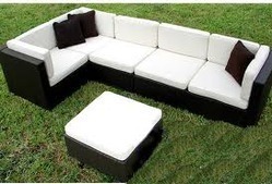 Wicker L Shape Sofa Set