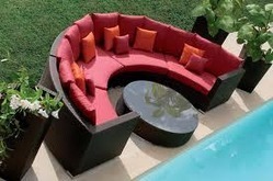 Wicker Round Sofa