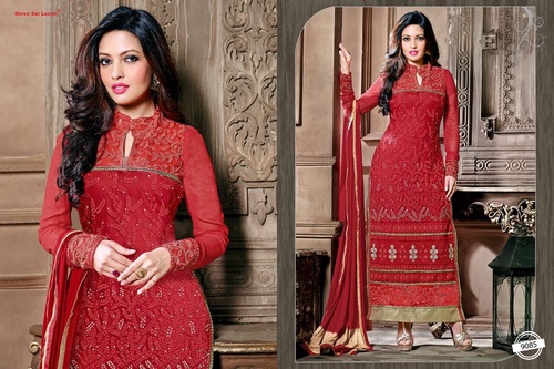 Designer Embroidered Georgette Salwar Suit