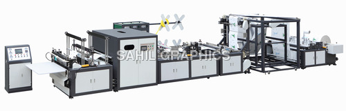 Automatic Non Woven Box Bag Making Machine With Online Handle 