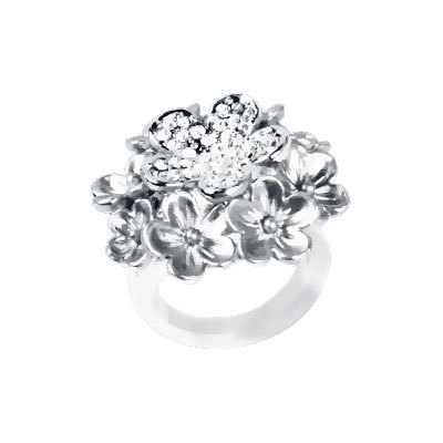 Gold Plated Ring - Gold Plated, Size 7, 2 Microns | Elegant Floral Design, Durable Material, Fine Craftsmanship