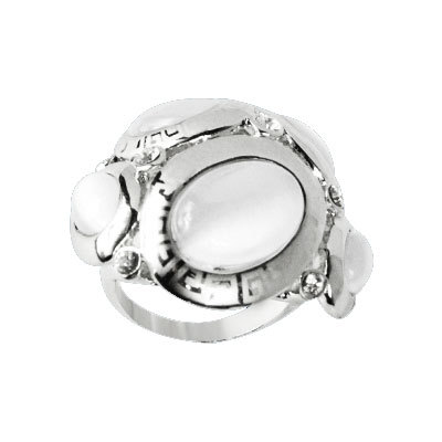 Gold Plated Ring - Gold Plated, Size 7 | Elegant Design, Opal Stone, Durable Material