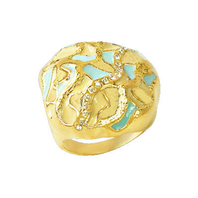 GOLD PLATED RING - Gold Plated, Size 6-12 | Elegant Design, High Polish Finish, Durable, Eye-Catching