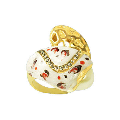 GOLD PLATED RING - Gold Plated, Size 7, High Polish | Elegant Design, Cubic Zirconia Accents, Durable Finish