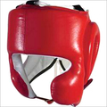 Boxing Head Guard - Pu Leather, Adjustable Size, Red Color | Elegant Design, Lightweight, Durable, Effective Head Protection, Foam Padding