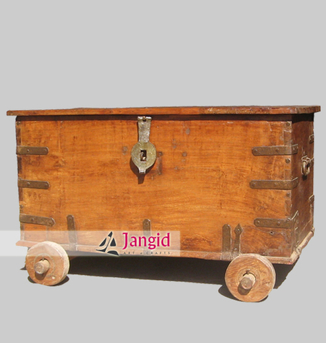 Antique Wooden Trunk Chest India