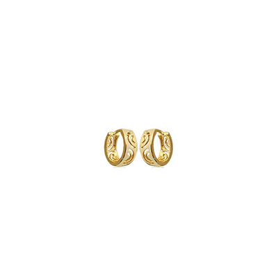 INDIAN GOLD EARRINGS - Gold-Plated, 10-15mm, Gold Color | Hinge Closure, Elegant Design, Lightweight, Durable Material