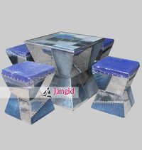 Wooden Coffee table with Stools