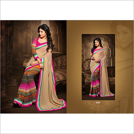 Salsa 1 Half Half Saree With Printed