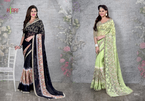 Cocktail Marbel jeq. Printed Sarees