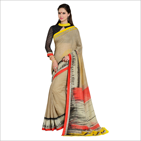 Selfie Cotton Printed With Designer Border