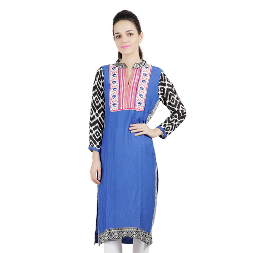 Rayon Embroidered Kurtis