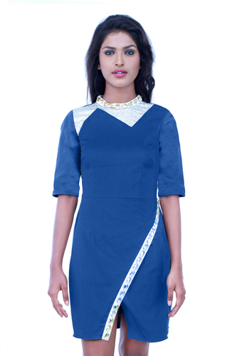 Embellished Collar Wrap Dress
