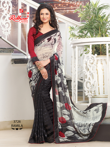 Latest Embroidery Work Sarees