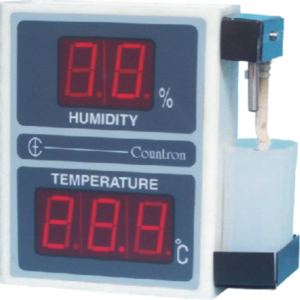 Wall Mounted Digital Temperature Humidity Indicator 7100W - Size: Compact Design Approximately 100Mm X 80Mm X 50Mm