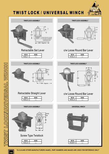TWIST LOCK / UNIVERSAL WINCH