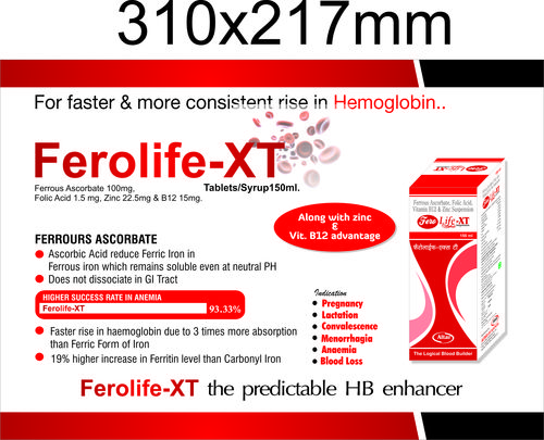 Ferrous Ascorbate, Folic , Zinc & Cyanocobalamin Drug Solutions