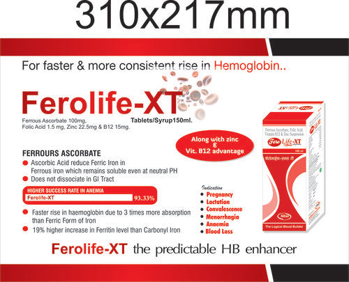 Ferrous Ascorbate, Folic , Zinc & Cyanocobalamin