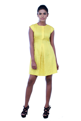 Back Belt A-Line Dress