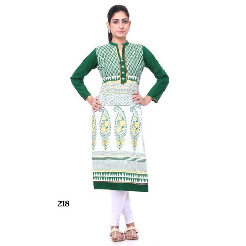 Green Embrodery White