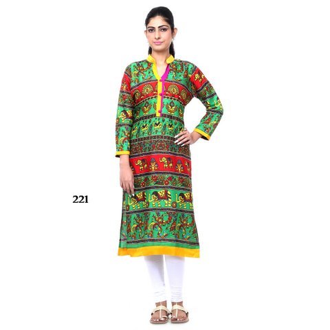 Green & Red Stylish Kurti