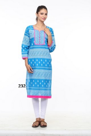 Blue Printed Kurti