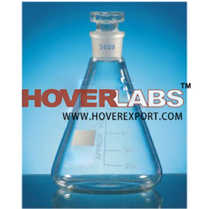 Flasks, Erlenmeyer Stoppered - Borosilicate Glass, 100-2000ml, Joint Size 29/32 | Autoclavable, Clear Glass, Wide Neck, Printed Graduations