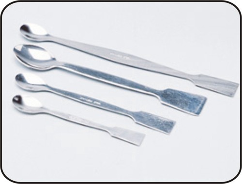 Spatula - Stainless Steel 150-200mm, Two End Design, Polished Finish, Laboratory Use