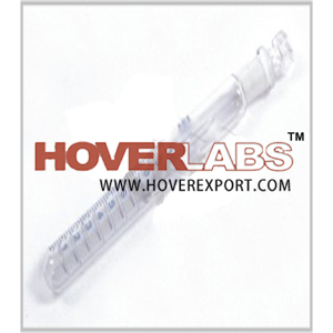 Test Tube with Joint & Stopper, Graduated - Borosilicate Glass, 10-50ml, Ground Glass Joint, Solid Stopper