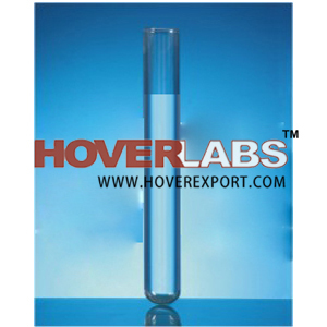 Test Tubes, Round Bottom, Without Rim - Borosilicate Glass, 3-75 ml, 1.0-1.2 mm Wall Thickness, Clear
