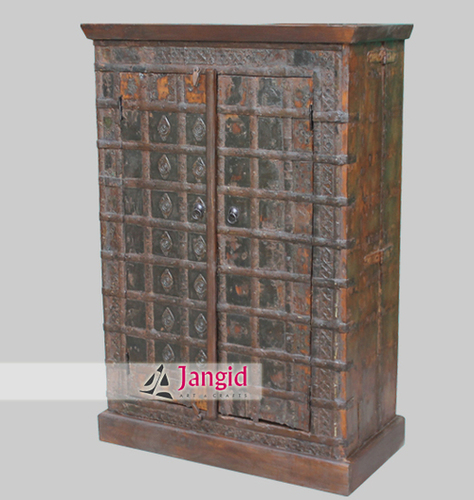 Indian Wooden Old Remade Almirah 