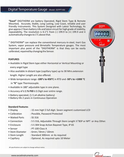 Digital Temperature Gauge