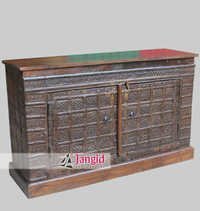 Indian Antique Reproduction Box Converted Sideboard