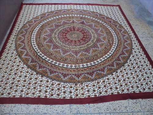 Multicolor Elephant Printed Round Tapestry