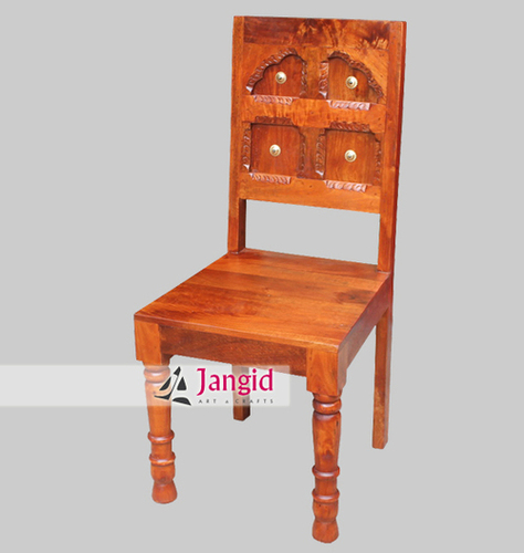 Mango Wooden Hand Carved Dining Room Chair By JANGID ART AND CRAFTS