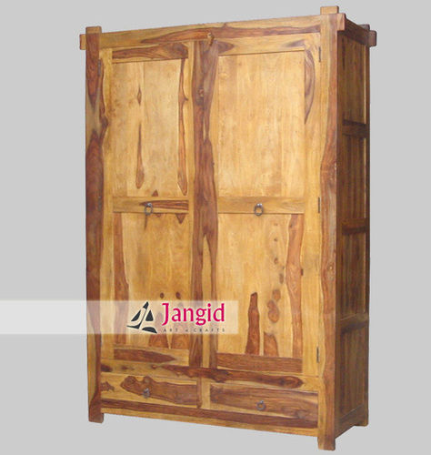 Sheesham Wooden Indian Hotel Room Folding Wardrobe