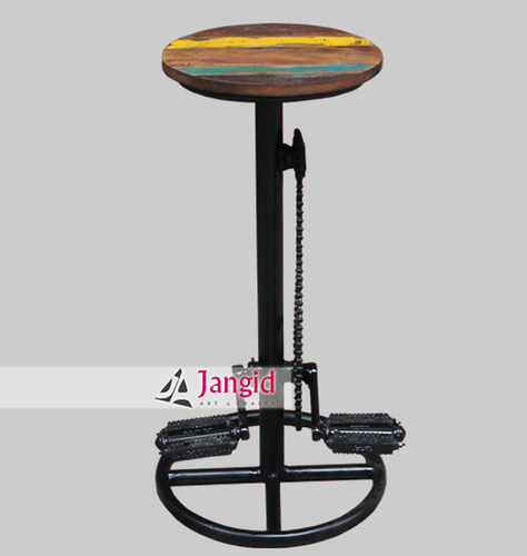 Industrial Reclaimed Wodoen Bar Stool By JANGID ART AND CRAFTS