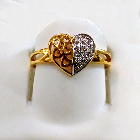 Heart Shaped CZ Diamond Ring