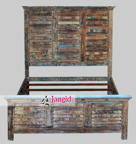 Handmade Indian Reclaimed Wooden Bed