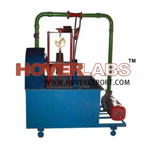 Pelton wheel turbine test rig capacity :1HP (A.C motor)