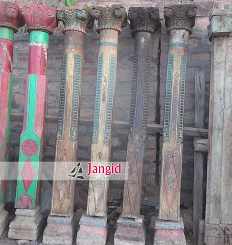 Indian Antique Hand Carved Architectural Pillars