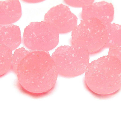 Pink Druzy Loose Gemstone