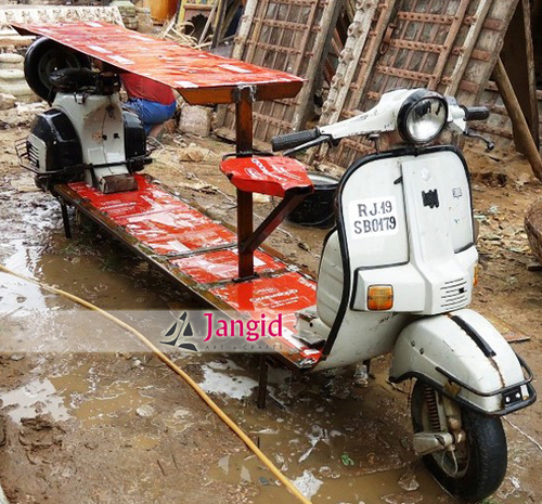 Indian Vintage Rustic Scooter Dining Table