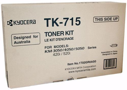 Kyocera Mita TK715 Toner Cartridge KM3050, KM4050, KM5050 - Plastic Material, 51 x 31 x 12 cm Dimensions | Laser Printer Compatible, New Condition