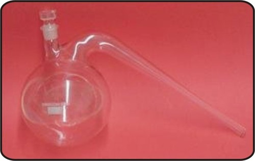 Retort Stoppered - Borosilicate Glass, 100-500ml, Clear | Autoclavable, Sealed System, Durable, Precise Measurement