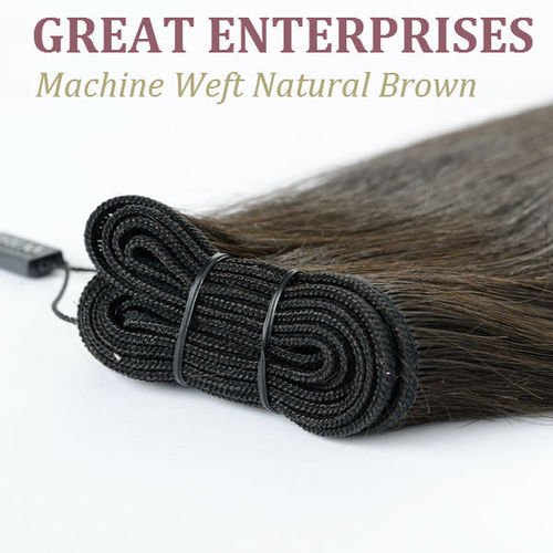 Machine Weft Natural Brown Hair