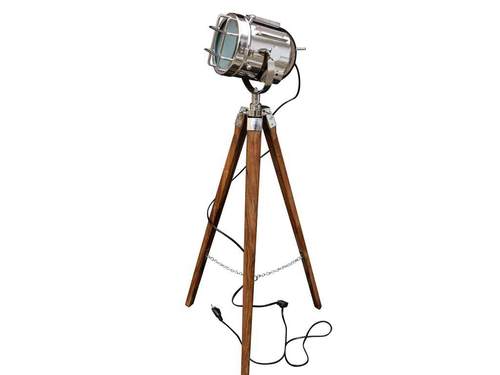 Studio Floor Lamp Spotlight Wooden Tripod Decorative